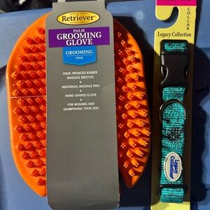 adidas Orange Grooming Glove and collar